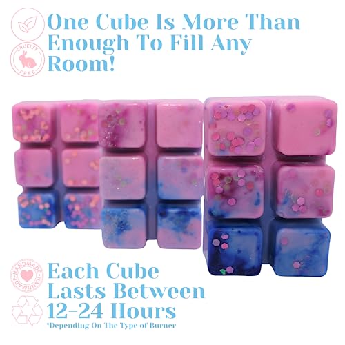 Bubblegum: Snow Angel – 85g Handmade Wax Melt Snap Bar. Sweet Scent. Min 75H Burn. Vegan. 6 Cubes. Highly Scented Candle Alternative for Home and Office. Lasting Fragrance.