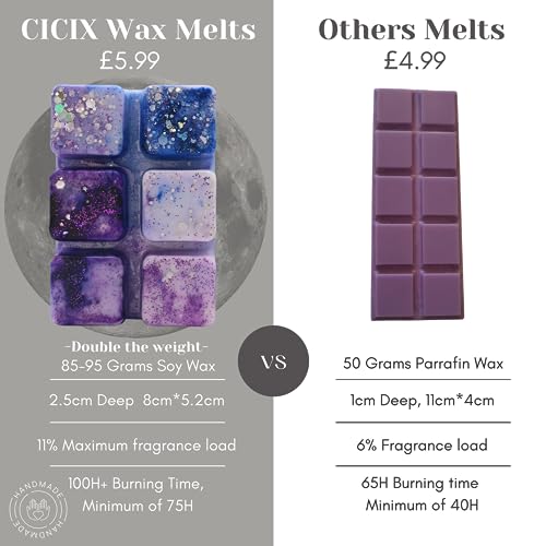 Bluebell Woods – 85g Handmade Artisan Luxury Scented Wax Melt Snapbar. Fresh Clean Scent. Min 75H Burn. Vegan. Highly Scented Candle Alternative For Home And Office. Lasting Fragrance.