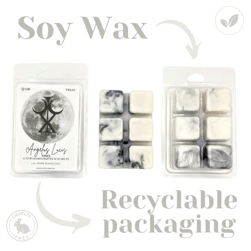 Angel Handmade Luxury Scented Wax Melt Snap bar– 85g Angelus Lucis. Designer Perfume. 75H Burn. Vegan Wax. Highly Scented Candle Alternative for Home and Office. Lasting Fragrance.