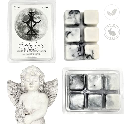 Angel Handmade Luxury Scented Wax Melt Snap bar– 85g Angelus Lucis. Designer Perfume. 75H Burn. Vegan Wax. Highly Scented Candle Alternative for Home and Office. Lasting Fragrance.