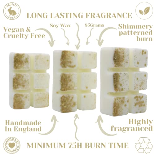 J'Adore – 85g Handmade Luxury Scented Wax Melt Snap bar. Designer Perfume. Min 75H Burn. Vegan. Highly Scented Candle Alternative for Home and Office. Lasting Fragrance.