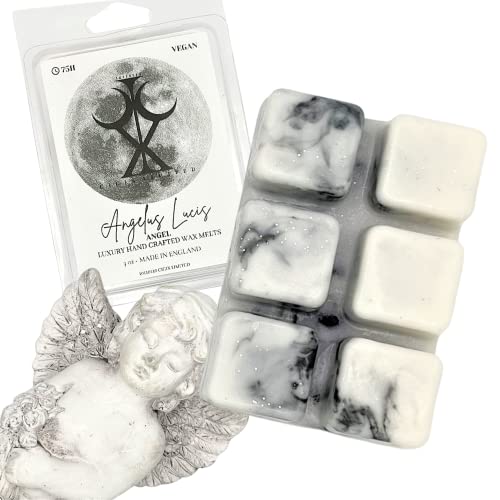 Angel Handmade Luxury Scented Wax Melt Snap bar– 85g Angelus Lucis. Designer Perfume. 75H Burn. Vegan Wax. Highly Scented Candle Alternative for Home and Office. Lasting Fragrance.