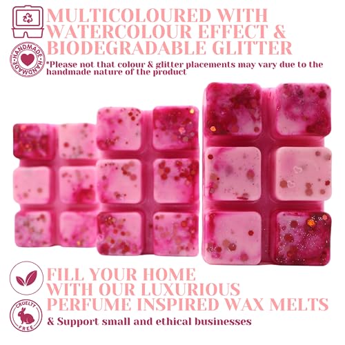 Cherry Blossom – 85g Handmade Luxury Scented Wax Melt Snapbar. Floral Scent. Min 75H Burn. Vegan. Highly Scented Candle Alternative For Home And Office. Lasting Fragrance.