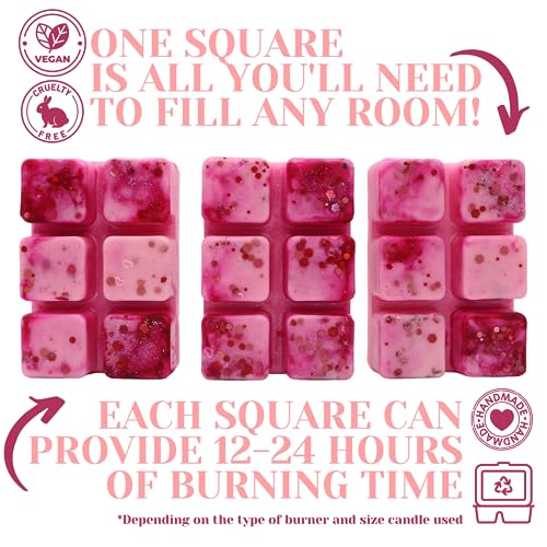 Cherry Blossom – 85g Handmade Luxury Scented Wax Melt Snapbar. Floral Scent. Min 75H Burn. Vegan. Highly Scented Candle Alternative For Home And Office. Lasting Fragrance.