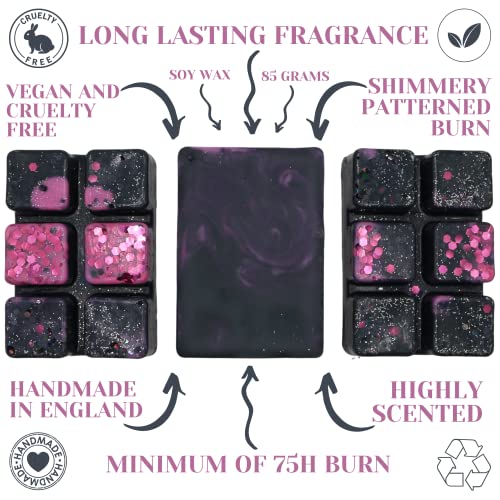 Black Opium – 85g Handmade Luxury Scented Wax Melt Snap Bar. Designer Perfume. Min 75H Burn. Vegan. Highly Scented Candle Alternative for Home and Office. Lasting Fragrance.