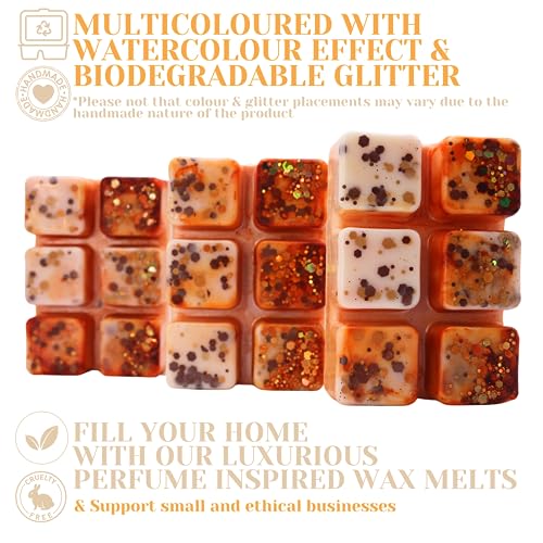 Vanilla Spice – 85g Handmade Luxury Scented Wax Melt Snap bar. Rich Warm Scent. Min 75H Burn. Vegan. Highly Scented Candle Alternative For Home And Office. Lasting Fragrance.