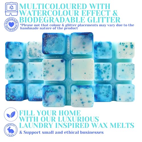 Fresh Unstoppables – 85g Handmade Artisan Luxury Scented Wax Melt Snapbar. Laundry Detergent Scent. Min 75H Burn. Vegan. Highly Scented Candle Alternative For Home And Office. Lasting Fragrance.