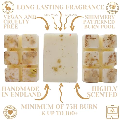 Si – 85g Handmade Artisan Luxury Scented Wax Melt Snap Bar. Designer Perfume. Min 75H Burn. Vegan. Highly Scented Candle Alternative For Home And Office. Lasting Fragrance.