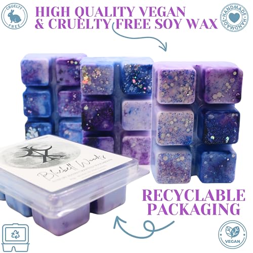 Bluebell Woods – 85g Handmade Artisan Luxury Scented Wax Melt Snapbar. Fresh Clean Scent. Min 75H Burn. Vegan. Highly Scented Candle Alternative For Home And Office. Lasting Fragrance.