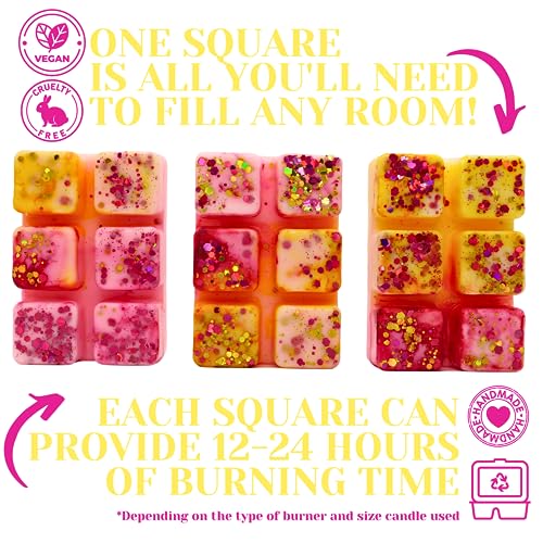 Rhubarb And Custard – 85g Handmade Luxury Scented Wax Melt Snap Bar. Sweet Scent. Min 75H Burn. Vegan. Highly Scented Candle Alternative For Home And Office. Lasting Fragrance.
