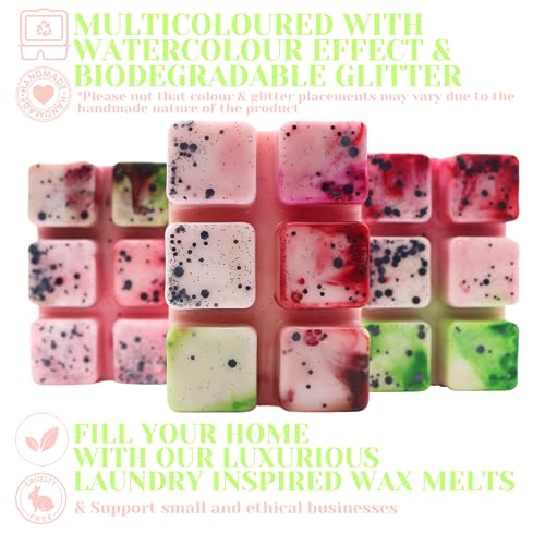Watermelon Sugar – 85g Handmade Artisan Luxury Scented Wax Melt Snapbar. Laundry Detergent Scent. Min 75H Burn. Vegan. Highly Scented Candle Alternative For Home And Office. Lasting Fragrance.