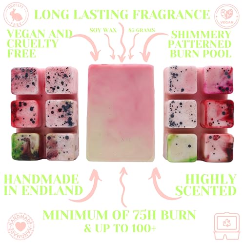 Watermelon Sugar – 85g Handmade Artisan Luxury Scented Wax Melt Snapbar. Laundry Detergent Scent. Min 75H Burn. Vegan. Highly Scented Candle Alternative For Home And Office. Lasting Fragrance.