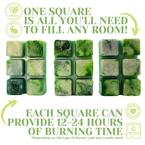 Lime Basil & Mandarin – 85g Handmade Luxury Scented Wax Melt Snap Bar. Designer Inspired. Min 75H Burn. Vegan. Highly Scented Candle Alternative For Home And Office. Lasting Fragrance.
