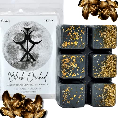 Black Orchid– 85g Handmade Luxury Scented Wax Melt Snap Bar. Designer Inspired. 75H Burn. Vegan Wax. Highly Scented Candle Alternative for Home and Office. Lasting Fragrance.