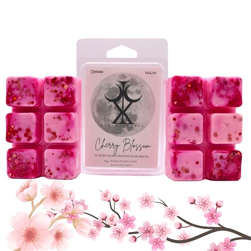 Cherry Blossom – 85g Handmade Luxury Scented Wax Melt Snapbar. Floral Scent. Min 75H Burn. Vegan. Highly Scented Candle Alternative For Home And Office. Lasting Fragrance.