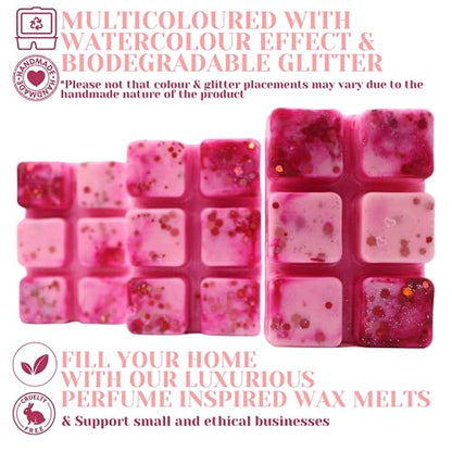 Cherry Blossom – 85g Handmade Luxury Scented Wax Melt Snapbar. Floral Scent. Min 75H Burn. Vegan. Highly Scented Candle Alternative For Home And Office. Lasting Fragrance.