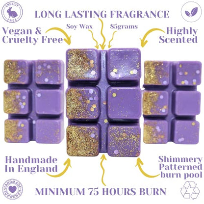 Alien – 85g Handmade Luxury Scented Wax Melt Snapbar. Designer Perfume. Min 75H Burn. Vegan. Highly Scented Candle Alternative for Home and Office. Lasting Fragrance.