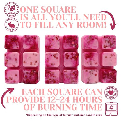 Cherry Blossom – 85g Handmade Luxury Scented Wax Melt Snapbar. Floral Scent. Min 75H Burn. Vegan. Highly Scented Candle Alternative For Home And Office. Lasting Fragrance.