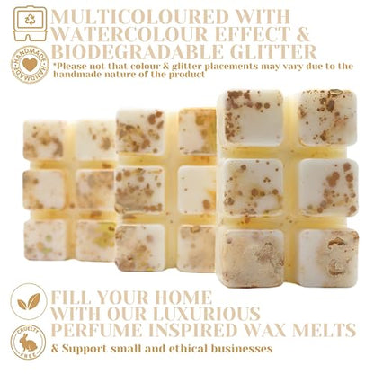 Si – 85g Handmade Artisan Luxury Scented Wax Melt Snap Bar. Designer Perfume. Min 75H Burn. Vegan. Highly Scented Candle Alternative For Home And Office. Lasting Fragrance.