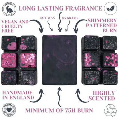 Black Opium – 85g Handmade Luxury Scented Wax Melt Snap Bar. Designer Perfume. Min 75H Burn. Vegan. Highly Scented Candle Alternative for Home and Office. Lasting Fragrance.