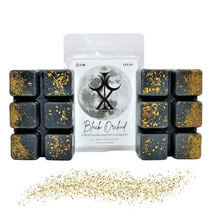 Black Orchid– 85g Handmade Luxury Scented Wax Melt Snap Bar. Designer Inspired. 75H Burn. Vegan Wax. Highly Scented Candle Alternative for Home and Office. Lasting Fragrance.