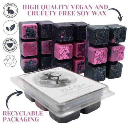 Black Opium – 85g Handmade Luxury Scented Wax Melt Snap Bar. Designer Perfume. Min 75H Burn. Vegan. Highly Scented Candle Alternative for Home and Office. Lasting Fragrance.