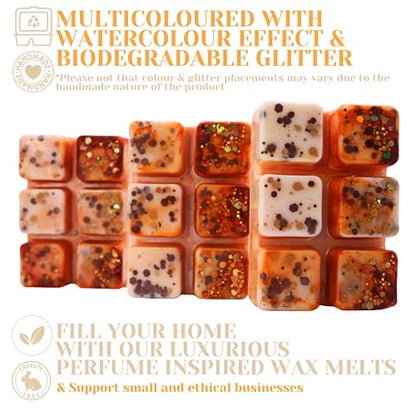 Vanilla Spice – 85g Handmade Luxury Scented Wax Melt Snap bar. Rich Warm Scent. Min 75H Burn. Vegan. Highly Scented Candle Alternative For Home And Office. Lasting Fragrance.