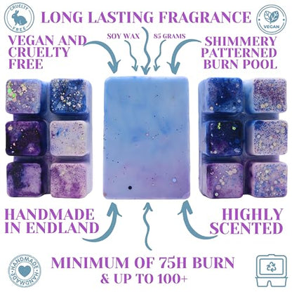 Bluebell Woods – 85g Handmade Artisan Luxury Scented Wax Melt Snapbar. Fresh Clean Scent. Min 75H Burn. Vegan. Highly Scented Candle Alternative For Home And Office. Lasting Fragrance.