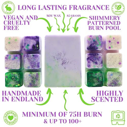 Aeriella – 85g Handmade Artisan Scented Wax Melt Snapbar. Laundry Detergent Clean Scent. Min 75H Burn. Vegan. Strong Scented Candle Alternative For Home And Office. Long Lasting.