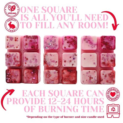 Strawberry & Lily – 85g Handmade Artisan Scented Wax Melt Snapbar. Laundry Detergent Clean Scent. Min 75H Burn. Vegan. Strong Scented Candle Alternative For Home And Office. Long Lasting.