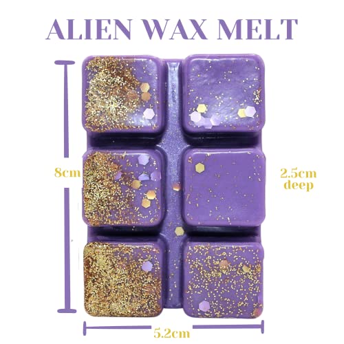 Alien – 85g Handmade Luxury Scented Wax Melt Snapbar. Designer Perfume. Min 75H Burn. Vegan. Highly Scented Candle Alternative for Home and Office. Lasting Fragrance.