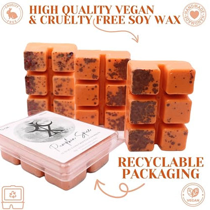 Pumpkin Spice – 85g Halloween Wax Melt Snap bar. Handmade Strong Scented. Min 75H Burn. Vegan. Highly Scented Candle Alternative For Home And Office. Lasting Fragrance.