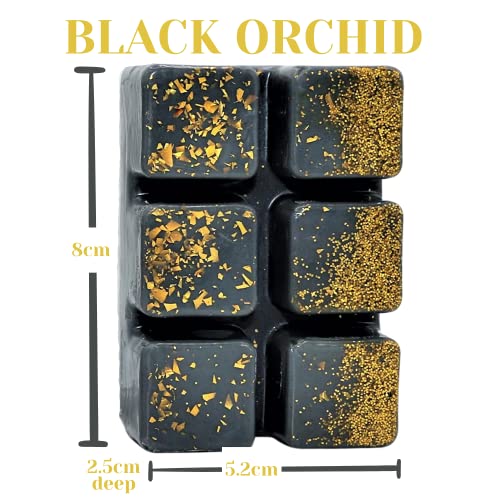Black Orchid– 85g Handmade Luxury Scented Wax Melt Snap Bar. Designer Inspired. 75H Burn. Vegan Wax. Highly Scented Candle Alternative for Home and Office. Lasting Fragrance.