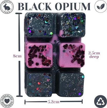 3x Black Opium Bundle – 255g Handmade Luxury Scented Wax Melt Snap Bar. Designer Perfume. Min 75H Burn. Vegan. Highly Scented Candle Alternative for Home and Office. Lasting Fragrance.
