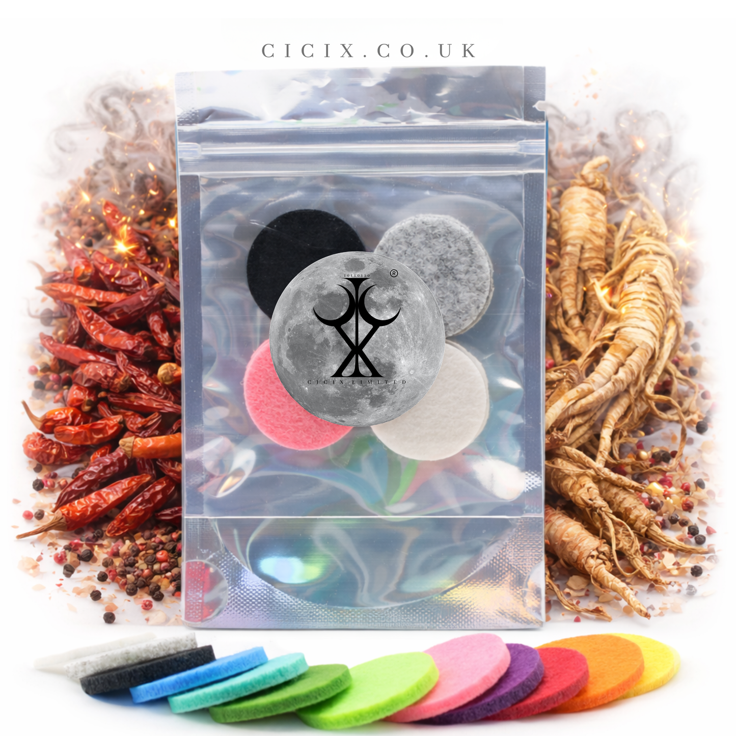 Dried Pepper & Ginseng Vacuum Freshener Discs