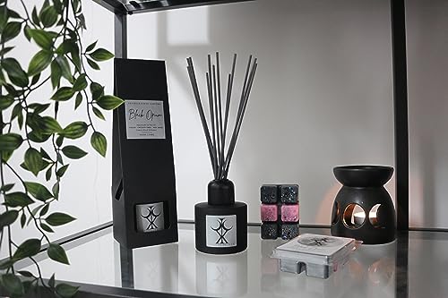 CICIX - Black Opium Luxury Reed Diffuser. Handmade In England. Non-toxic, Vegan and Cruelty Free. Highly Scented. 12 Reeds. 100ML. Plant A Tree With Each Purchase.