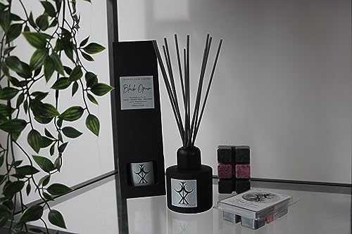 CICIX - Black Opium Luxury Reed Diffuser. Handmade In England. Non-toxic, Vegan and Cruelty Free. Highly Scented. 12 Reeds. 100ML. Plant A Tree With Each Purchase.