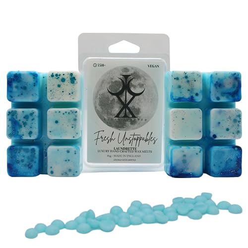 Fresh Unstoppables – 85g Handmade Artisan Luxury Scented Wax Melt Snapbar. Laundry Detergent Scent. Min 75H Burn. Vegan. Highly Scented Candle Alternative For Home And Office. Lasting Fragrance.