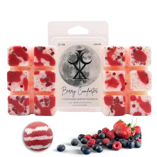 Berry Comforter – 85g Handmade Luxury Scented Wax Melt Snapbar. Sweet Scent. Min 75H Burn. Vegan. Highly Scented Candle Alternative for Home and Office. Lasting Fragrance.