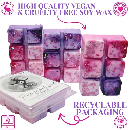 Rose Wonderland – 85g Handmade Laundry Scented Wax Melt Snap Bar. Laundrette Collection. Min 75H Burn. Vegan. Highly Scented Candle Alternative For Home And Office. Lasting Fragrance.