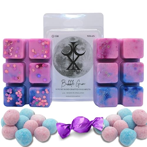 Bubblegum: Snow Angel – 85g Handmade Wax Melt Snap Bar. Sweet Scent. Min 75H Burn. Vegan. 6 Cubes. Highly Scented Candle Alternative for Home and Office. Lasting Fragrance.