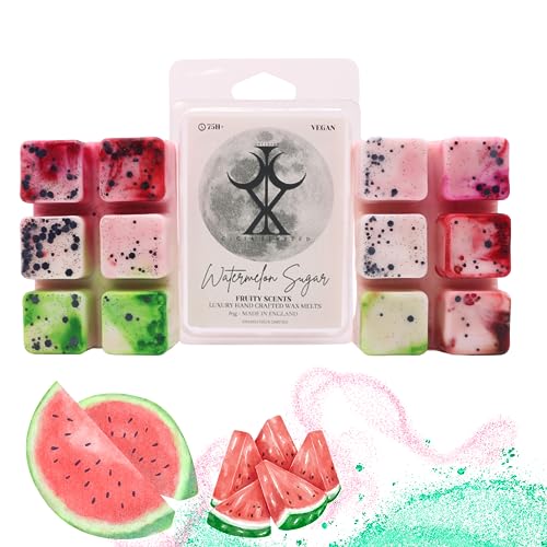 Watermelon Sugar – 85g Handmade Artisan Luxury Scented Wax Melt Snapbar. Laundry Detergent Scent. Min 75H Burn. Vegan. Highly Scented Candle Alternative For Home And Office. Lasting Fragrance.