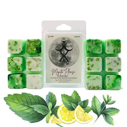 Mojito Please! – 85g Handmade Artisan Luxury Scented Wax Melt Snapbar. Drink Inspired. Min 75H Burn. Vegan. Highly Scented Candle Alternative For Home And Office. Lasting Fragrance.