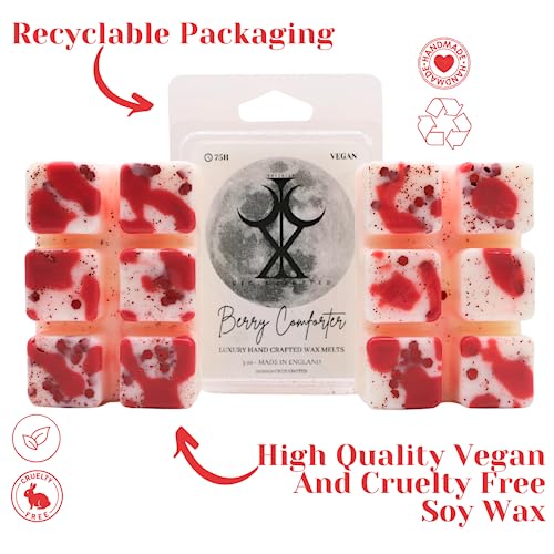 Berry Comforter – 85g Handmade Luxury Scented Wax Melt Snapbar. Sweet Scent. Min 75H Burn. Vegan. Highly Scented Candle Alternative for Home and Office. Lasting Fragrance.