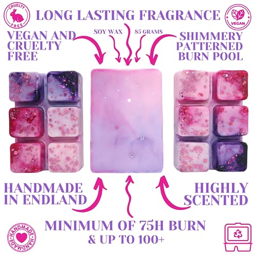 Rose Wonderland – 85g Handmade Laundry Scented Wax Melt Snap Bar. Laundrette Collection. Min 75H Burn. Vegan. Highly Scented Candle Alternative For Home And Office. Lasting Fragrance.